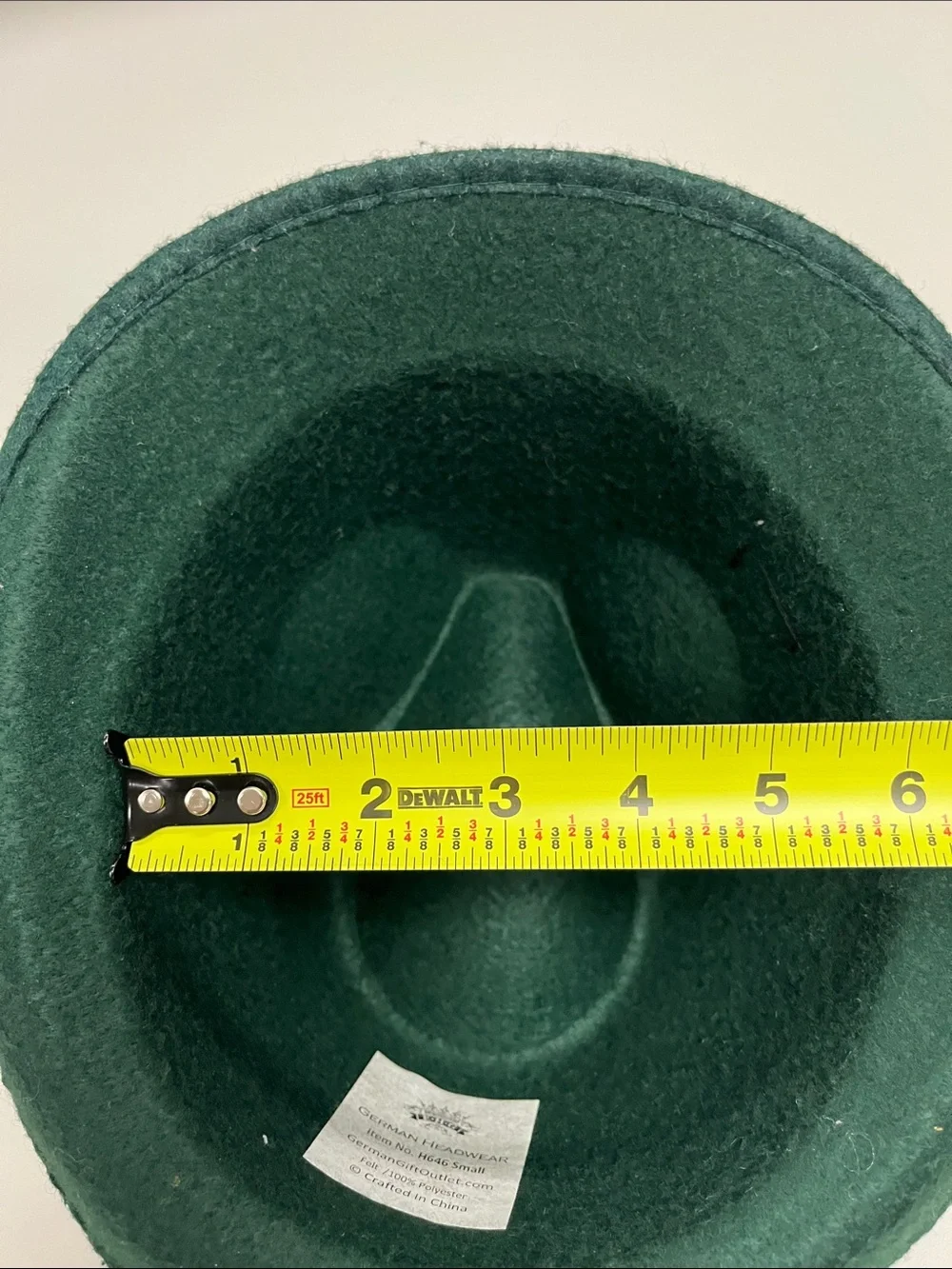 Children's Green Felt Fedora Hat with Feather Trim